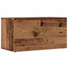 Vidaxl Úložný box old wood 69,5x34x36 cm kompozitní dřevo