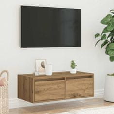 Vidaxl TV skříňka s LED osvětlením dub artisan 75x35,5x25 cm