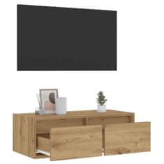 Vidaxl TV skříňka s LED osvětlením dub artisan 75x35,5x25 cm