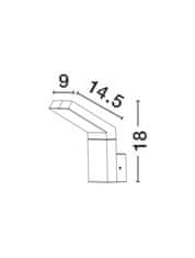 Nova Luce NOVA LUCE venkovní nástěnné svítidlo PARK hliník tmavě šedá akrylový difuzor LED 6W 3000K 220-240V 120st. IP54 AC vč. driveru 711024