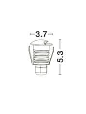 Nova Luce NOVA LUCE venkovní zapuštěné svítidlo do země BANG bílý hliník LED 1W 3V 3000K IP67 8039001