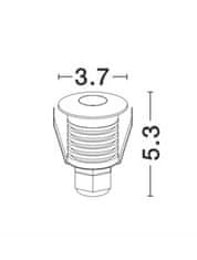 Nova Luce NOVA LUCE venkovní zapuštěné svítidlo do země BANG nikl satén hliník LED 1W 3000K 3V IP67 délka kabelu 1.80m použijte driver 9020170 9019212