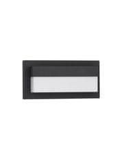 Nova Luce NOVA LUCE venkovní nástěnné svítidlo LETO černý hliník akrylový difuzor LED 18W 3000K 220-240V 120st. IP65 9060204