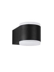 Nova Luce NOVA LUCE venkovní nástěnné svítidlo NUS černý hliník a akrylový difuzor LED 2x4W 3000K 100-240V 120st. IP54 světlo nahoru a dolů 9200202