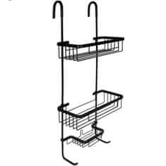 Malatec 16723 Závěsná polička do sprchy černá