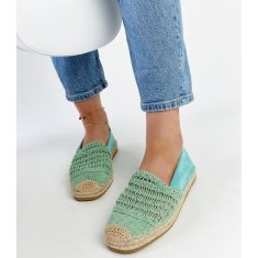 Mátové ažurové espadrilky velikost 39