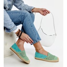 Mátové ažurové espadrilky velikost 39