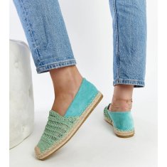 Mátové ažurové espadrilky velikost 39