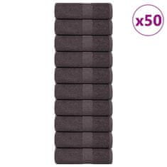 Vidaxl Ručníky na ruce 50 ks antracitová 30x30 cm 360 g/m² 100% bavlna