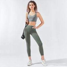 LIFEFIT Legginsy Myga Yula High-Waisted 7/8 - Olive Green