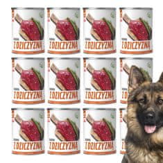 4DOGS Tuf Tuf [Zestaw] Mokra Karma Dla Psa Z Dziczyzną 400G X 12Szt.