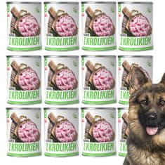 4DOGS Tuf Tuf [Zestaw] Mokra Karma Dla Psa Z Królikiem 400G X 12Szt.