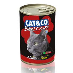 4DOGS Cat&Co Kousky S Hovězím Masem 400G