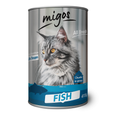 4DOGS Migos Cat Fish Dla Kotów Dorosłych 415G X 24