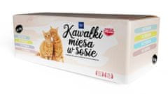 4DOGS Wafi Krmivo Mokré Pro Kočky Sáčky Mix Chutí 40X100G