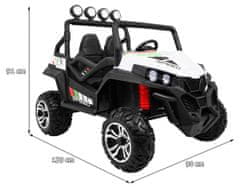 KECJA Grand Buggy Strong Lift Dla Dzieci Biały + Napęd 4X4 + Pilot + Bagażnik + Radio Mp3 + Led