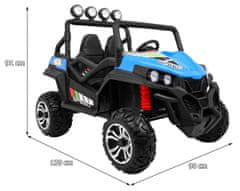 KECJA Grand Buggy Strong Lift Dla Dzieci Niebieski + Napęd 4X4 + Pilot + Bagażnik + Radio Mp3 + Led