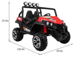 KECJA Grand Buggy Strong Lift Dla Dzieci Czerwony + Napęd 4X4 + Pilot + Bagażnik + Radio Mp3 + Led