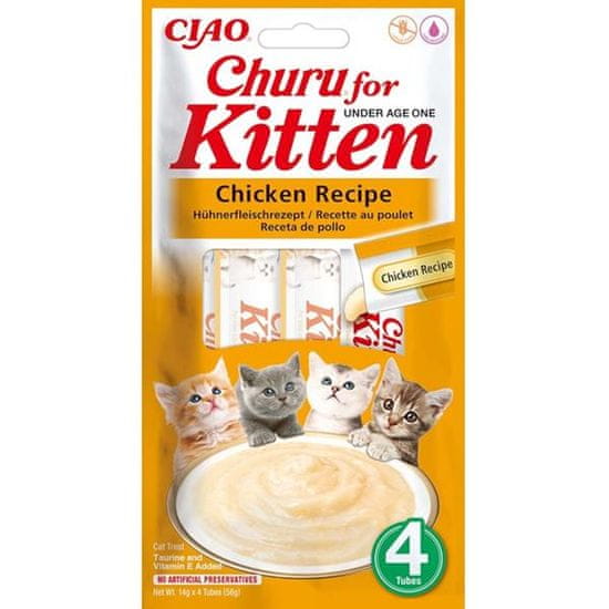 Inaba Churu cat snack Kitten kuře 4x 14g