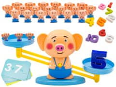 KECJA Gra Nauka Liczenia - Równoważnia Waga Szalkowa Świnka - Piggy Balance