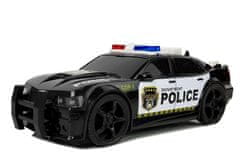 Lean-toys Policejní Autíčko 1:20 Frikční Pohon Zvuk Světelné Efekty Černá