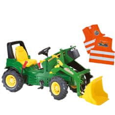 Rolly Toys Rolly Toys John Deere Traktor Na Pedály S Lžící + Reflexní Vesta Pro