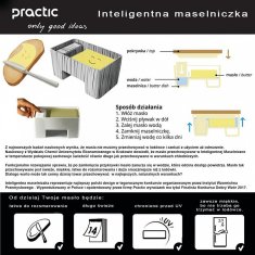 Practic Inteligentna Maselniczka Wodna Z Nożykiem Biała