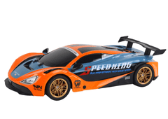 Lean-toys Velké Auto Sportovní Na Dálkové Ovládání 1:10 Oranžové