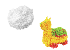 Lean-toys Squishy Polystyrenové Kuličky Hmota V Hrnečku Bílá