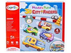 KECJA Kreatywny Zestaw Stwórz Odlew Diy Miejskie Wyścigówki, Auta 3D, City Racers 4 Sztuki Zrób To Sam