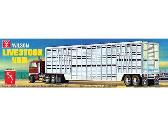 AMT Model Plastový - Návěs Wilson Livestock Van Trailer