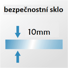 H K FORCE F1 90 Sprchová zástěna WALK IN 88-90x 200, 10mm sklo