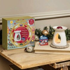 Yankee Candle vánoční dárková sada, 12 vosků a aromalampa