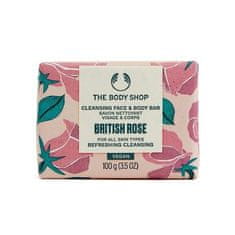 Tuhé mýdlo na obličej a tělo British Rose (Cleansing Face & Body Bar) 100 g