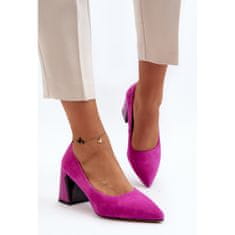 Vinceza Semišové lodičky Stiletto Fuchsia velikost 38