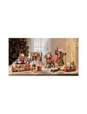 Brandani Porcelánové svítící figurky Sněhulák a Santa Claus 12cm BRANDANI