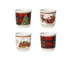 Brandani Porcelánová sada hrnků 4ks na kávu CHRISTMAS BRANDANI