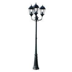 Vidaxl Zahradní lampa Brighton se 3 rameny, 230 cm, tmavě zelená / černá