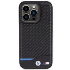 Bmw hard silikonové pouzdro iPhone 15 PRO 6.1" black Leather Carbon