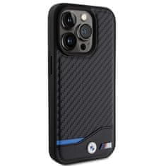 Bmw hard silikonové pouzdro iPhone 15 PRO 6.1" black Leather Carbon