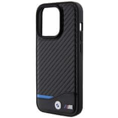 Bmw hard silikonové pouzdro iPhone 15 PRO 6.1" black Leather Carbon