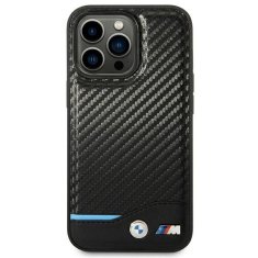 Bmw BMHCP14L22NBCK hard silikonové pouzdro iPhone 14 PRO 6.1" black Leather Carbon