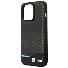 Bmw BMHCP14L22NBCK hard silikonové pouzdro iPhone 14 PRO 6.1" black Leather Carbon