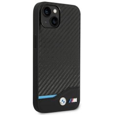 Bmw BMHCP14S22NBCK hard silikonové pouzdro iPhone 14 6.1" black Leather Carbon