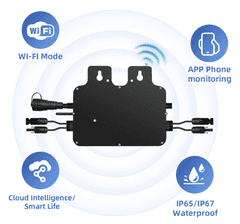 Omnyx Chytrý solární balkónový mikroinvertor 800W, dvojité MPPT, IP65, WiFi, Tuya