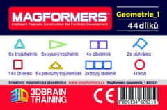 Magformers Geometrie 1: Obrázky a stavby - box 45 dílků