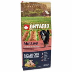 Ontario Krmivo Adult Large Chicken & Potatoes 12kg