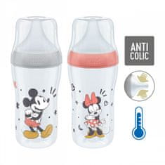 Kojenecká láhev NUK Perfect Match MICKEY Temperature Control 260 ml grey