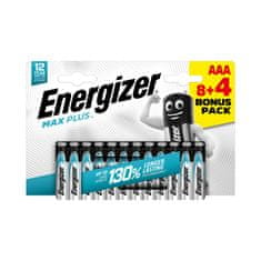 Energizer MAX Plus Baterie - Mikrotužka AAA 8 + 4 kusy