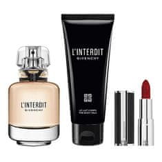 Givenchy L´Interdit - EDP 80 ml + tělové mléko 75 ml + rtěnka 1,5 g